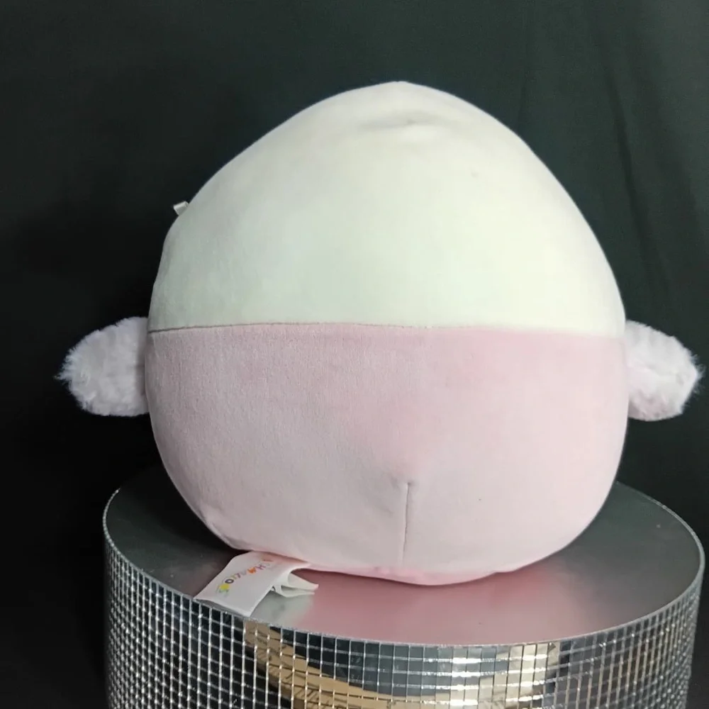 Squisnallow Cute Pink and White Plush Toy 7” pre owned  Exellent condition